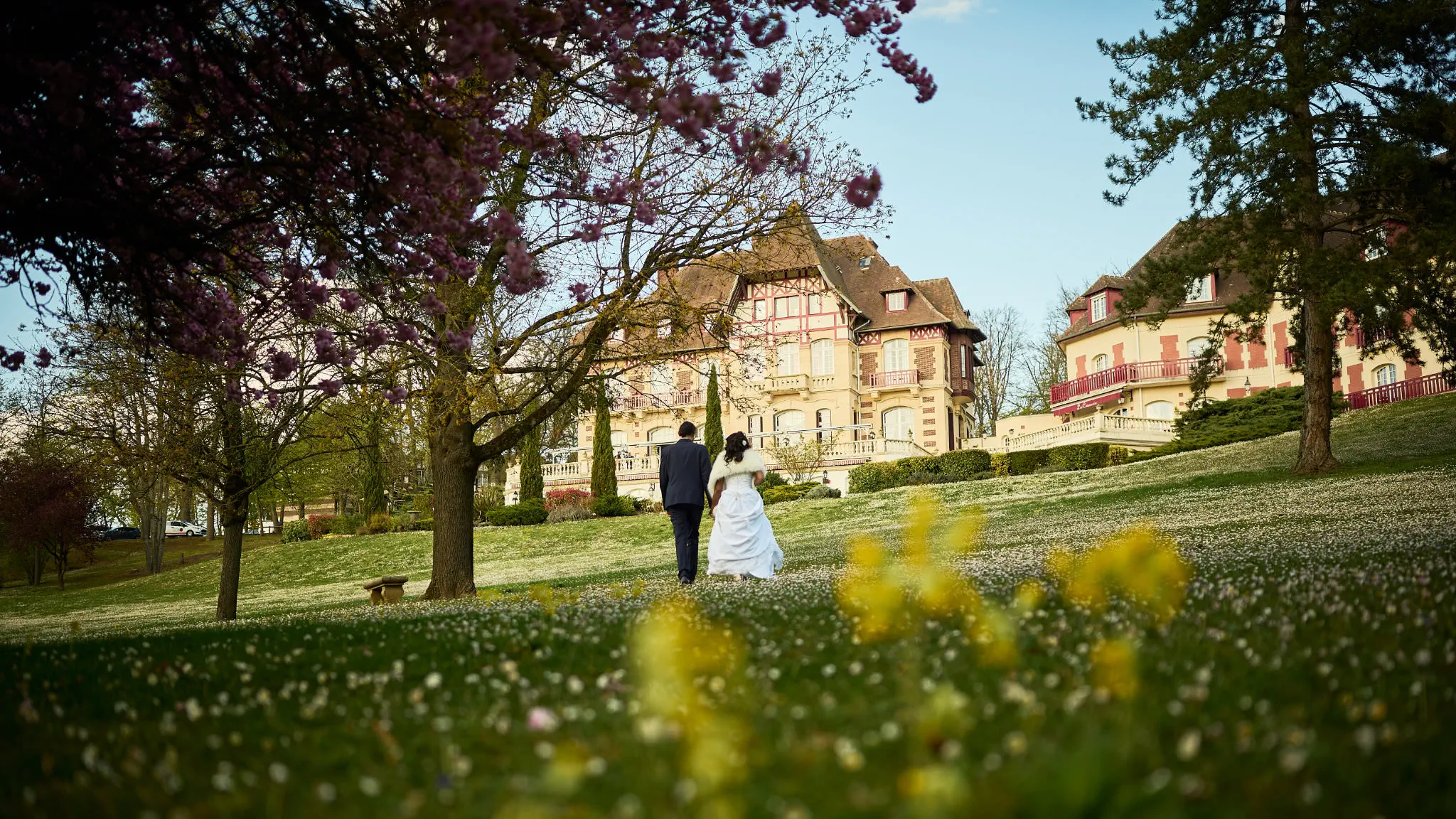 photo de couple au château de la tour à gouvieux
